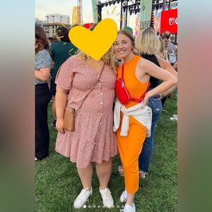 Zara Orange Casual Maxi Dress